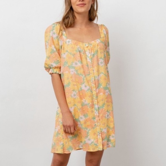 Rails Dresses & Skirts - RAILS Isa Daisy Meadow Linen Blend Dress Size XS